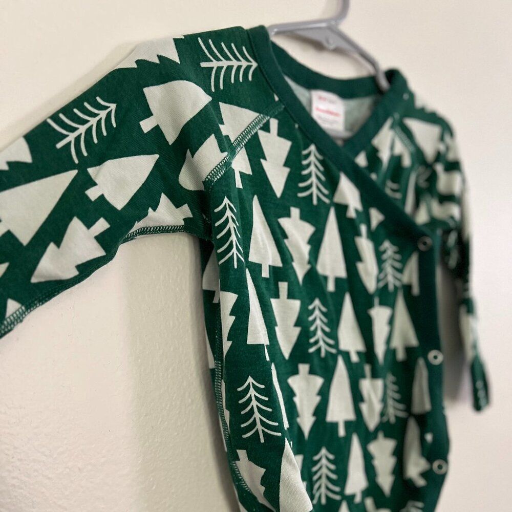 Hanna Andersson Holiday Winter Green Family Match Onesie
